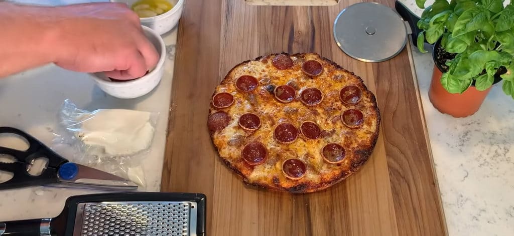 Bar Style Thin Crust Pizza Using an Ooni Oven at Home