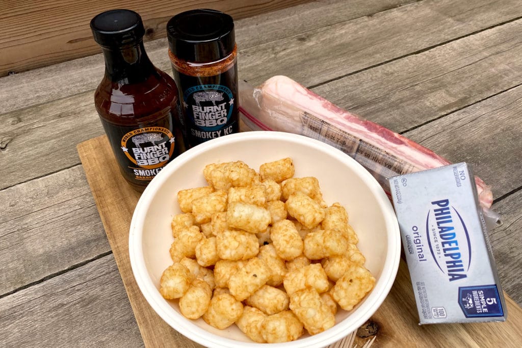 Ingredients for Bacon Wrapped Cheese Stuffed Tots by Megan Day