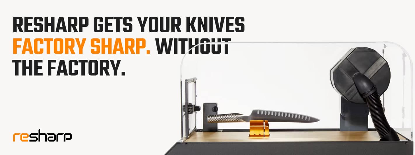 Experience ReSharp knife sharpening to factory edge in less than 90 seconds