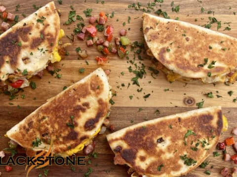 Making egg stuffed tacos on a griddle is easy when you have a Blackstone grill on your patio. Learn how to make this recipe.