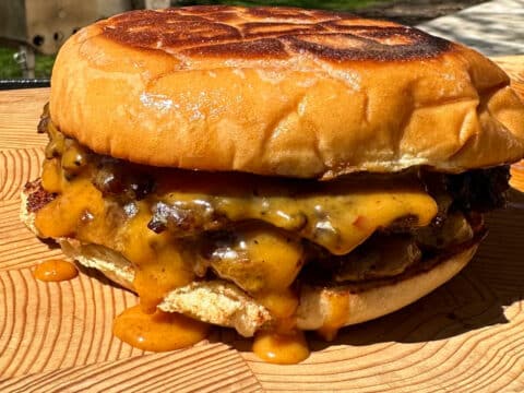 Meat Mitch Smoked Brisket Double Cheeseburger recipe
